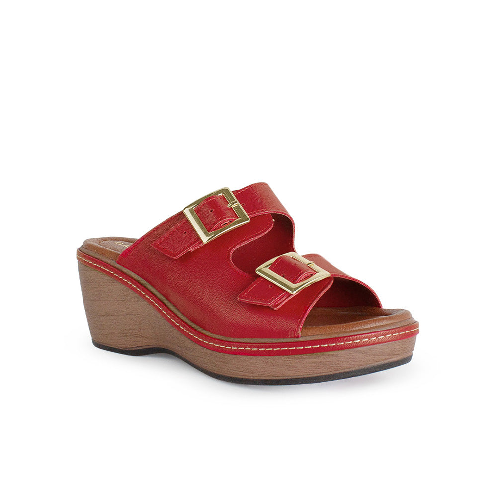 Plataforma Rojo Alta Mujer Casual Moda Dos Correas Ajustables 4910042