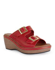 Plataforma Rojo Alta Mujer Casual Moda Dos Correas Ajustables 4910042