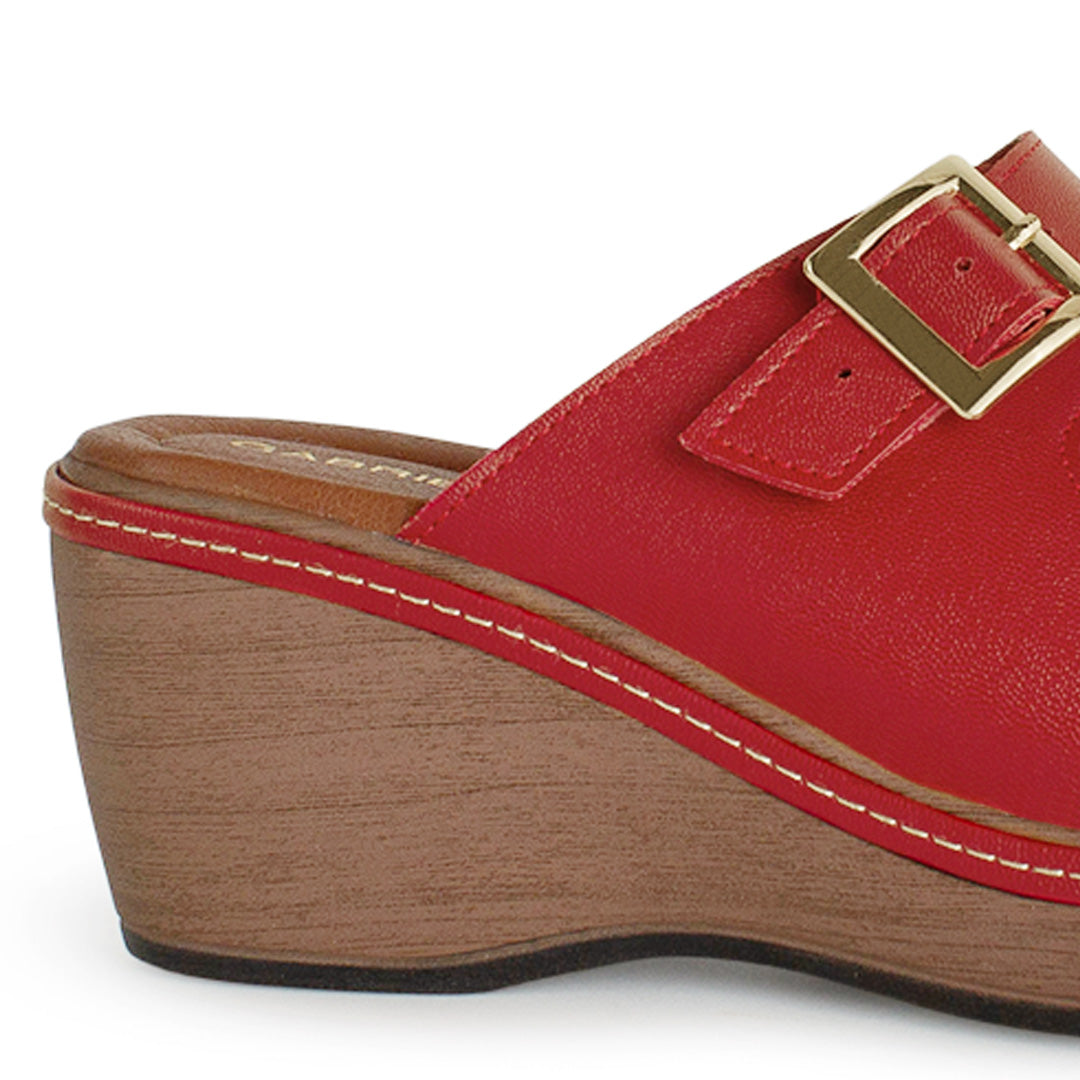 Plataforma Rojo Alta Mujer Casual Moda Dos Correas Ajustables 4910042