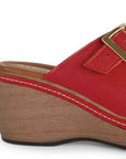 Plataforma Rojo Alta Mujer Casual Moda Dos Correas Ajustables 4910042