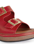 Plataforma Rojo Alta Mujer Casual Moda Dos Correas Ajustables 4910042