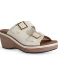 Plataforma Beige Alta Mujer Casual Moda Dos Correas Ajustables 4910043