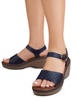 Plataforma Marino Casual Mujer Con Pulsera Hebilla Redonda Moda 4910044