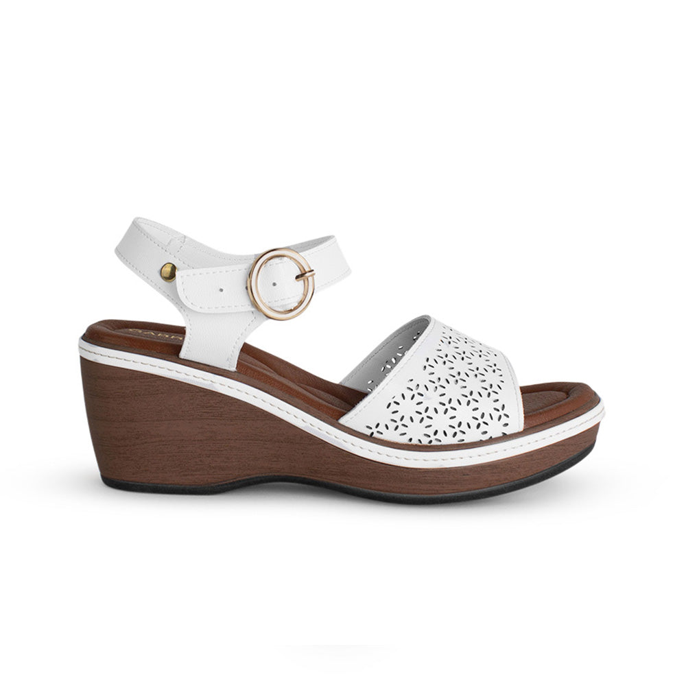 Plataforma Blanco Casual Mujer Con Pulsera Hebilla Redonda Moda 4910045