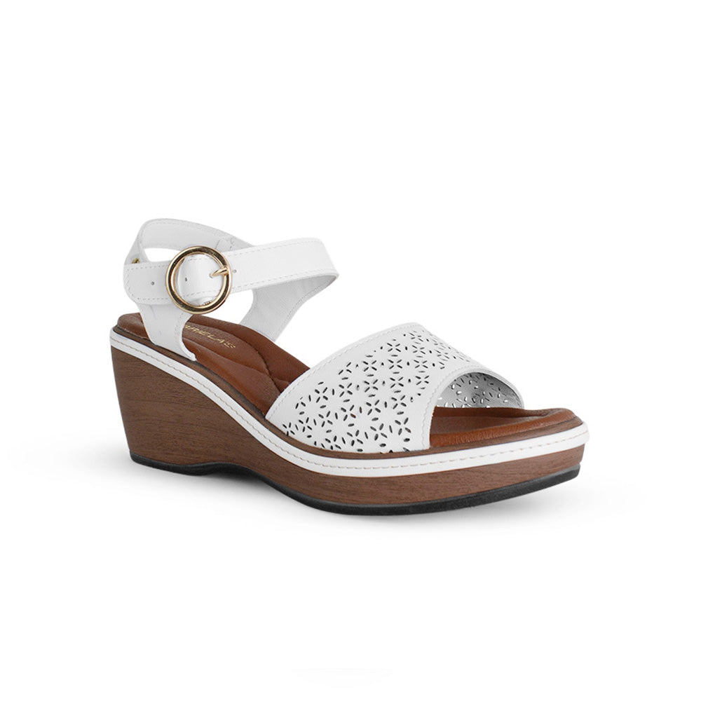 Plataforma Blanco Casual Mujer Con Pulsera Hebilla Redonda Moda 4910045