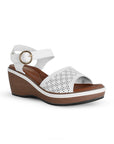 Plataforma Blanco Casual Mujer Con Pulsera Hebilla Redonda Moda 4910045