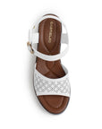 Plataforma Blanco Casual Mujer Con Pulsera Hebilla Redonda Moda 4910045