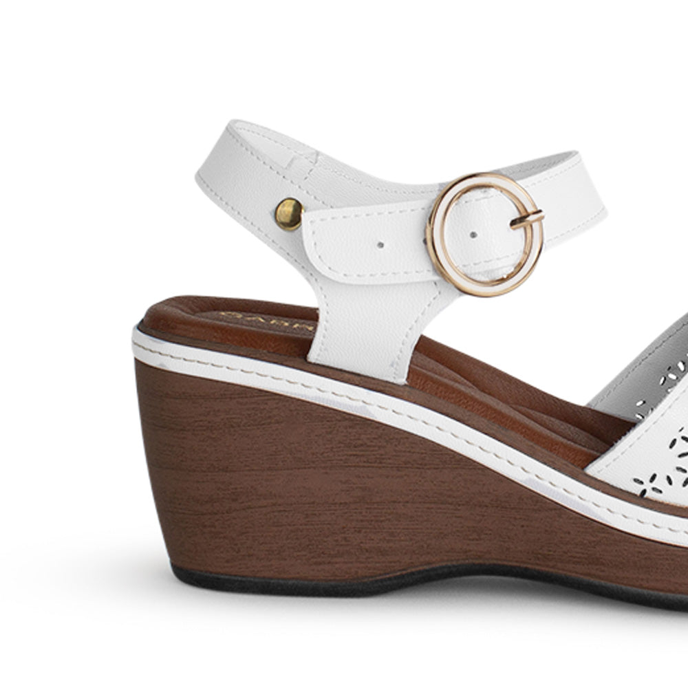 Plataforma Blanco Casual Mujer Con Pulsera Hebilla Redonda Moda 4910045