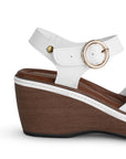 Plataforma Blanco Casual Mujer Con Pulsera Hebilla Redonda Moda 4910045