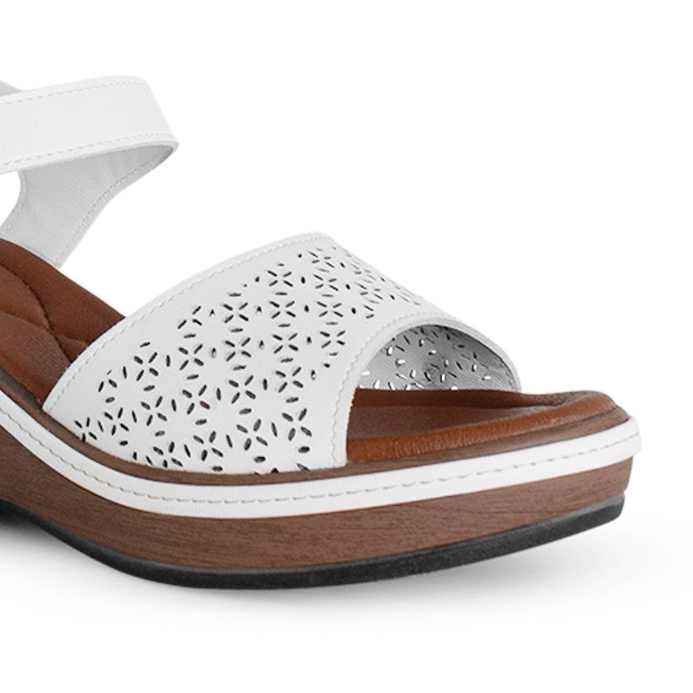 Plataforma Blanco Casual Mujer Con Pulsera Hebilla Redonda Moda 4910045