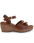 Plataforma Café Dama Sandalia Hebillas Pulsera Comoda Casual 4910048
