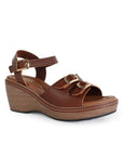 Plataforma Café Dama Sandalia Hebillas Pulsera Comoda Casual 4910048