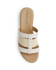 Sandalia Beige Plataforma Mujer Tiras Moda Elegante Comoda Casual 3690136