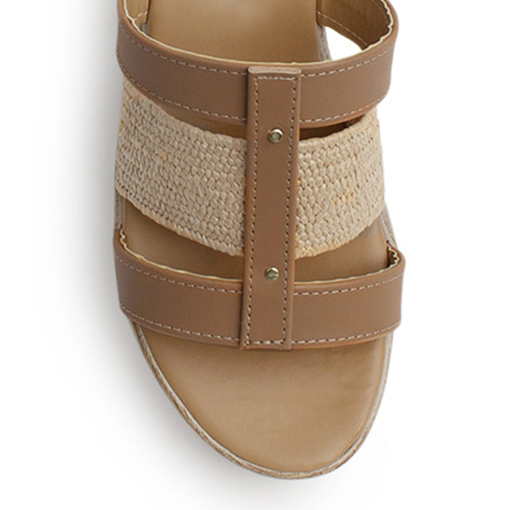 Sandalia Cafe Plataforma Mujer Tiras Moda Elegante Comoda Casual 3690137