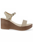 Sandalia Beige Dama Plataforma Ligera Estilo Casual Pulsera Casual 3690138