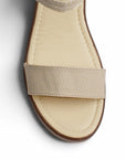 Sandalia Beige Dama Plataforma Ligera Estilo Casual Pulsera Casual 3690138