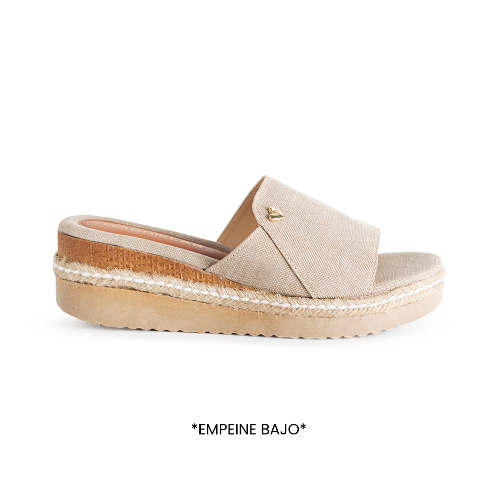 Sandalia Beige Mujer Plataforma Ligera Casual Verano Moda 2870201