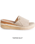 Sandalia Beige Mujer Plataforma Ligera Casual Verano Moda 2870201