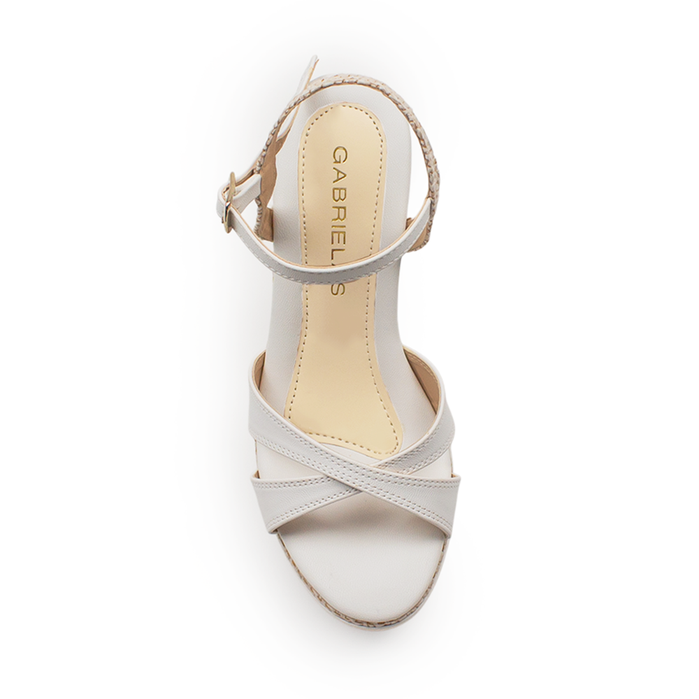 Plataforma Blanco Mujer Yute Casual Moda Tira Doble Comoda Pulsera 2870208