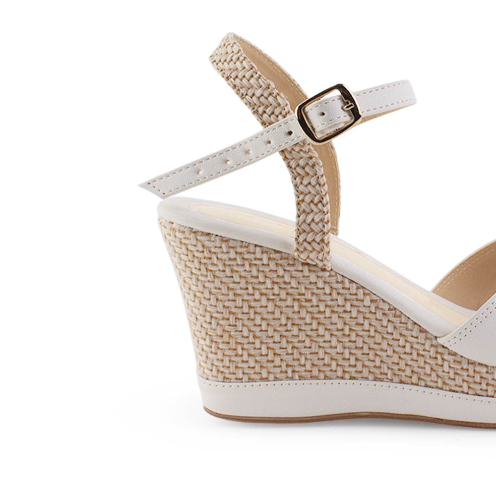 Plataforma Blanco Mujer Yute Casual Moda Tira Doble Comoda Pulsera 2870208