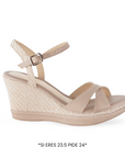 Plataforma Maquillaje Beige Mujer Yute Casual Moda Tira Doble Comoda Pulsera 2870210