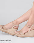 Plataforma Maquillaje Beige Mujer Yute Casual Moda Tira Doble Comoda Pulsera 2870210
