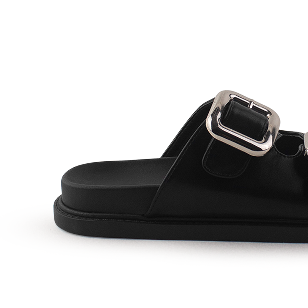 Sandalias Negro Casual Hebillas Confort Tendencia Dama 4900010