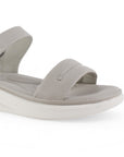 Sandalia Gris Dama Doble Tira Ajuste Velcro Confort Casual Verano 4900025