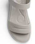 Sandalia Gris Dama Doble Tira Ajuste Velcro Confort Casual Verano 4900025