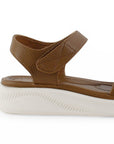 Sandalia Cafe Dama Doble Tira Ajuste Velcro Confort Casual Verano 4900028