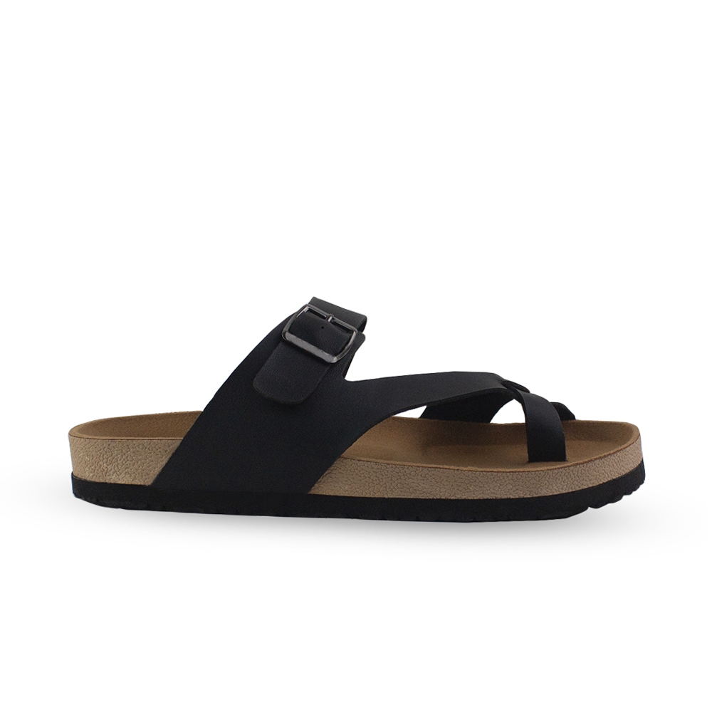 Sandalia Negro Mujer Casual Hebilla Comodas Ligeras Modernas Playa 3700077