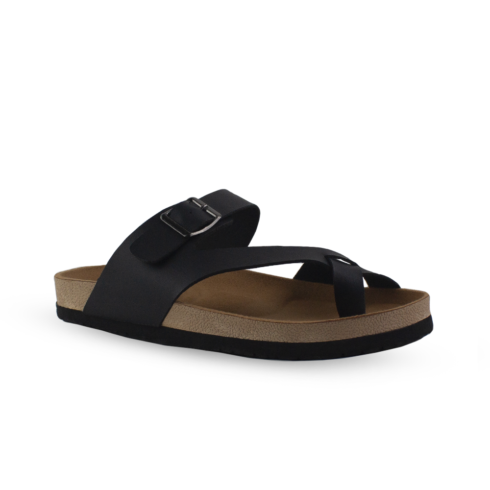 Sandalia Negro Mujer Casual Hebilla Comodas Ligeras Modernas Playa 3700077