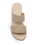 Sandalias Beige Planas Dama Doble Tira Casual Mujer Verano 530558