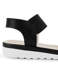 Sandalia Negro Mujer Moda Resorte Flexible Casual 4810032