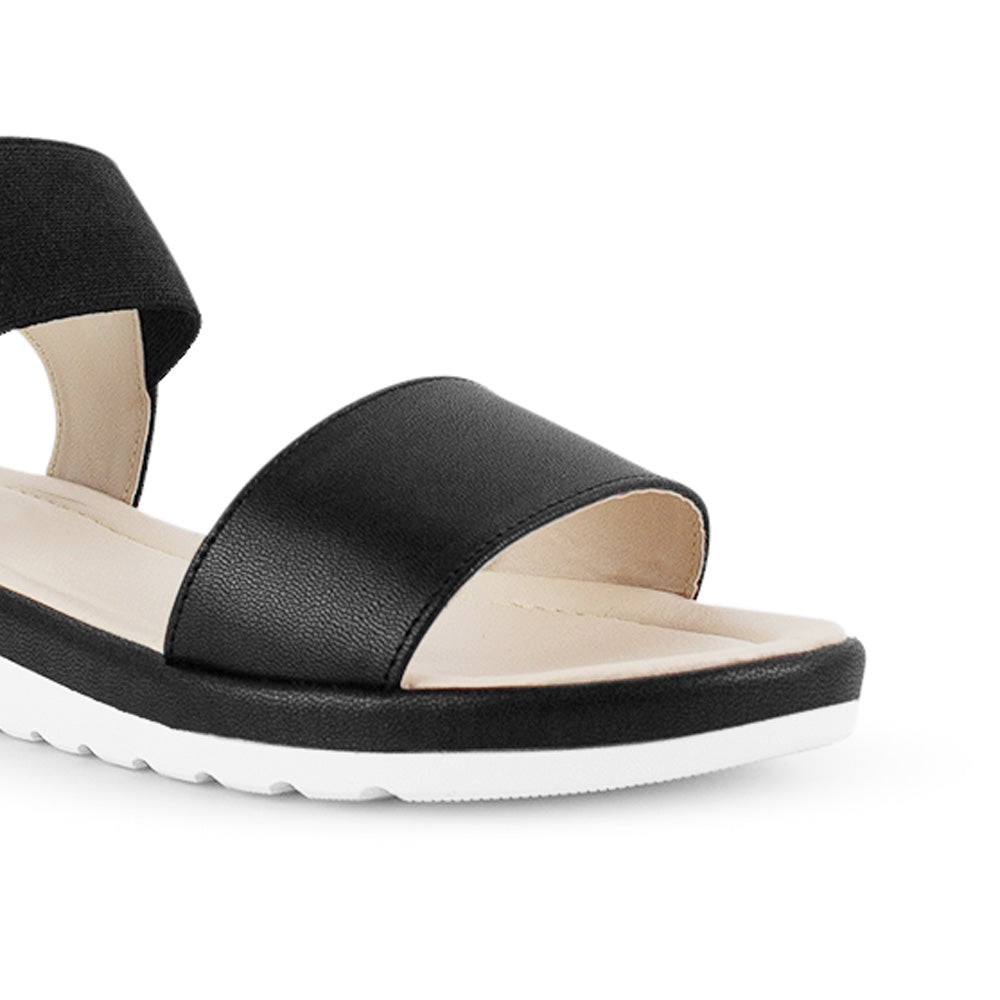 Sandalia Negro Mujer Moda Resorte Flexible Casual 4810032