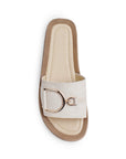 Sandalia Beige Dama Moda Playa Piso Herraje Casual 3201426