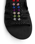 Sandalia Negro Mujer Casual Tiras Trenzadas Moda Plataforma Comoda 3201427