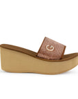 Sandalia Cafe Dama Plataforma Tira Ancha Detalle Pedreria Moda 3201446