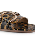 Sandalia Cafe Negro Piso Dama Casual Verano Herraje Moderno Mujer 4550080