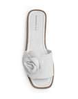 Sandalia Beige Flor Mujer Moda Elegante Playa Verano Piso Elegante 4930068