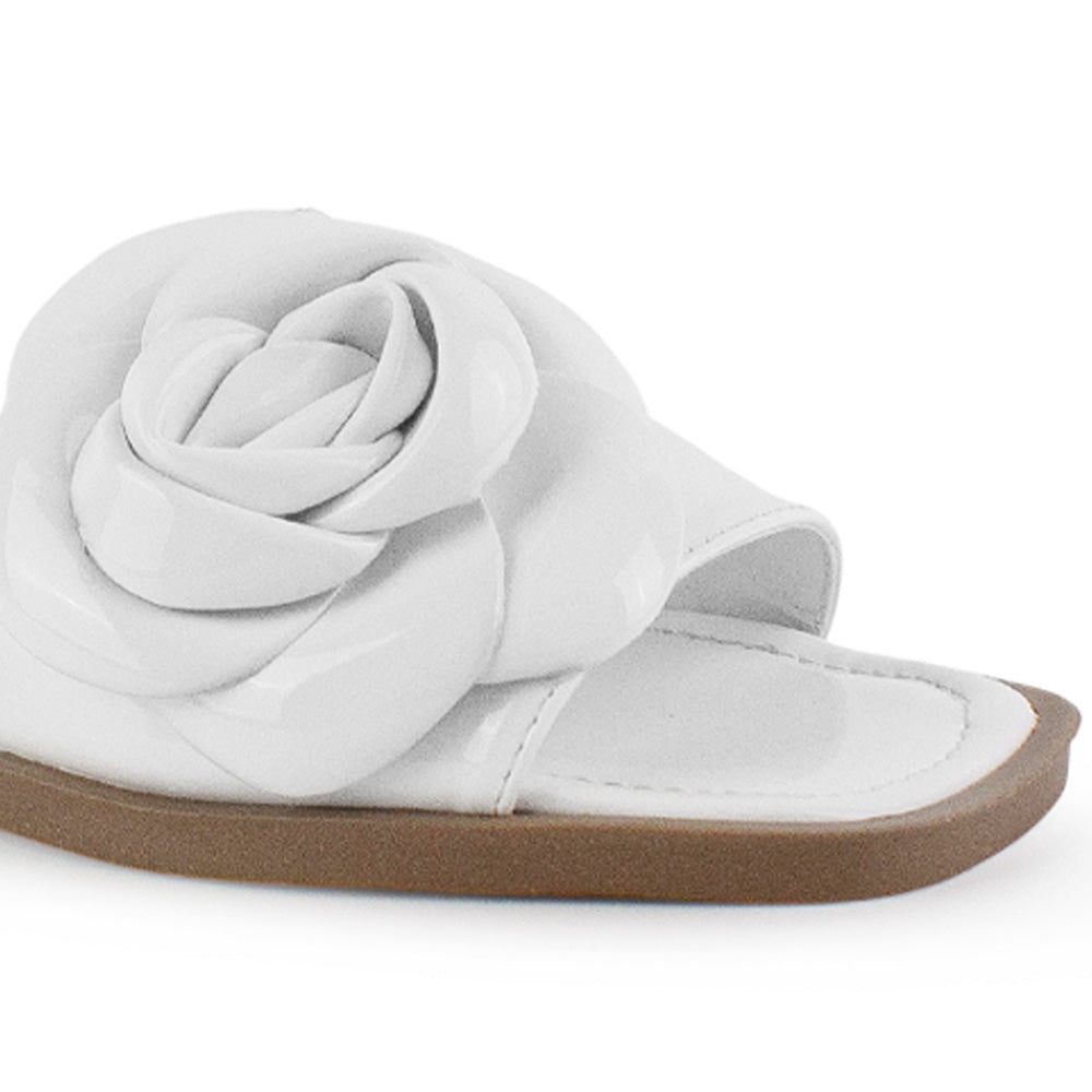 Sandalia Beige Flor Mujer Moda Elegante Playa Verano Piso Elegante 4930068
