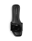 Sandalia Negro Dama Piso Moño Casual Elegante Moda Verano Mujer 4930072