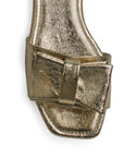 Sandalia Oro Dama Piso Moño Casual Elegante Moda Verano Mujer 4930076