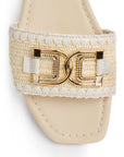 Sandalia Beige Mujer Piso Casual Herraje Moda Dama 1710624