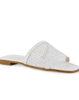 Sandalia Blanco Malla Mujer Moda Casual Pedreria 1710626