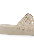 Sandalias Beige Mujer Diseño Perforado Casual Plataforma Baja Moda 3402934