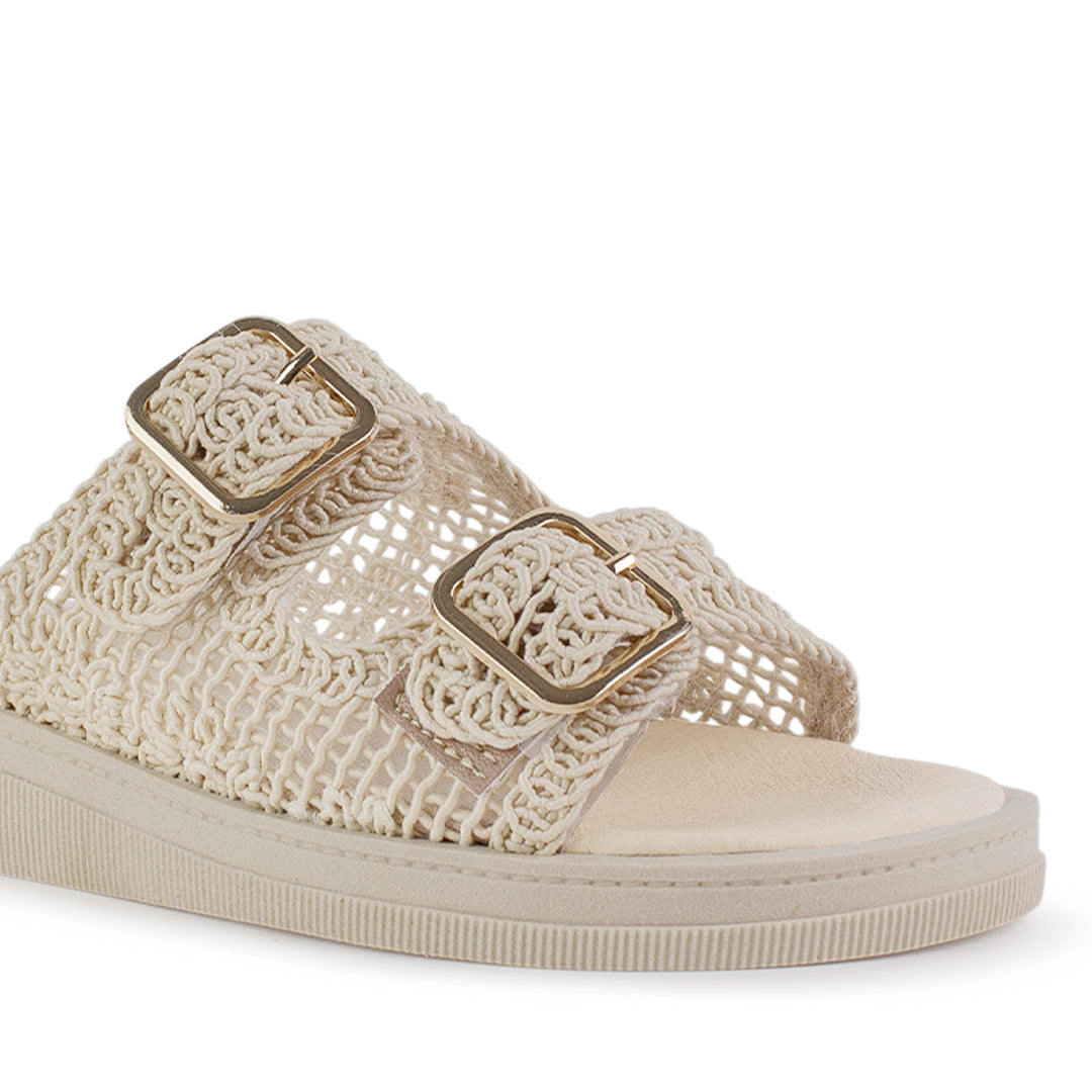 Sandalias Beige Mujer Diseño Perforado Casual Plataforma Baja Moda 3402934