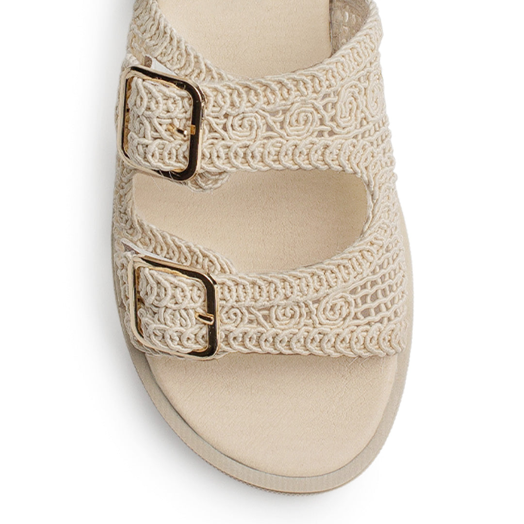 Sandalias Beige Mujer Diseño Perforado Casual Plataforma Baja Moda 3402934