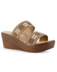 Sandalia Cafe Mujer Pedreria Brillante Plataforma Moda Formal 3402951