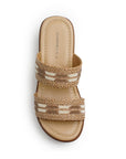 Sandalia Cafe Mujer Pedreria Brillante Plataforma Moda Formal 3402951